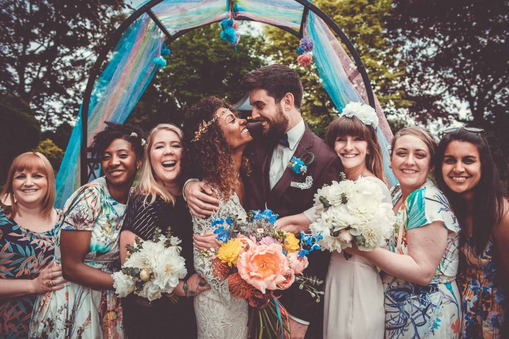Hannah & Vinny’s spectacular colourful summer Wedding at Blakelands in Staffordshire