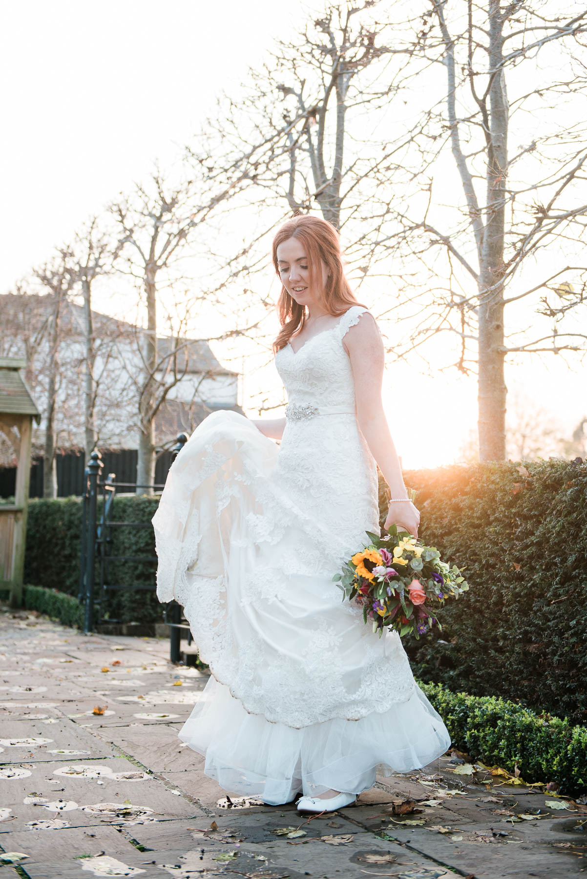 Warwick House Southam Bride Sunset Chris Fossey Photography Wedding